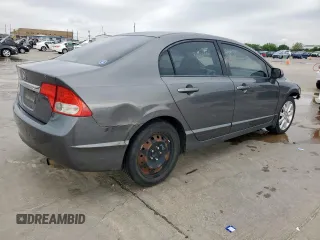 2010 Honda Civic LX with VIN 2HGFA1F52AH315977, listed as a Copart auction lot 54240115 with 217,883 mi miles and Salvage Title. Bid and sale history available at DreamBid. Image 3.