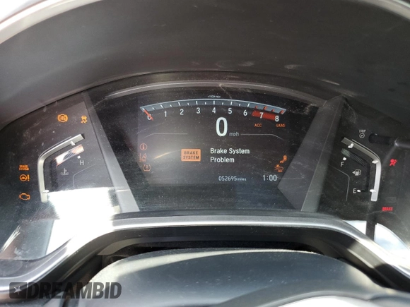 2017 Honda CR-V EX-L with VIN 5J6RW1H88HL000614, listed as a Copart auction lot 51646085 with 52,695 mi miles and Salvage Title. Bid and sale history available at DreamBid. Image 9.