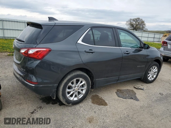 2021 Chevrolet Equinox LT with VIN 2GNAXUEV8M6143410, listed as a Copart auction lot 55560745 with 36,007 mi miles and Salvage Title. Bid and sale history available at DreamBid. Image 3.
