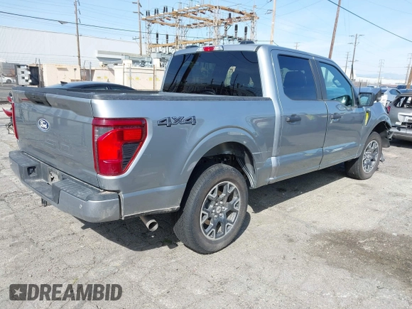2024 Ford F-150 STX with VIN 1FTEW2LP4RKD24322, listed as a IAAI auction lot 41849417 with 7,199 mi miles and . Bid and sale history available at carsss.com. Image 4.