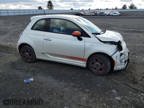2014 FIAT 500e with VIN 3C3CFFGE9ET172865, listed as a Copart auction lot 76743054 with 87,791 mi miles and Salvage Title. Bid and sale history available at carsss.com. Image 4.
