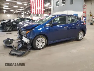 2021 Nissan LEAF S with VIN 1N4AZ1BV6MC554680, listed as a Copart auction lot 59994565 with 33,210 mi miles and Non repairable. Bid and sale history available at DreamBid. Image 1.