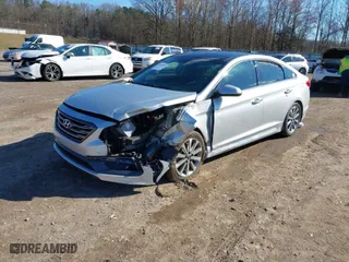 2016 Hyundai Sonata 2.4L Sport with VIN 5NPE34AF8GH265222, listed as a IAAI auction lot 41698098 with 114,805 mi miles. Bid and sale history available at carsss.com. Image 2.