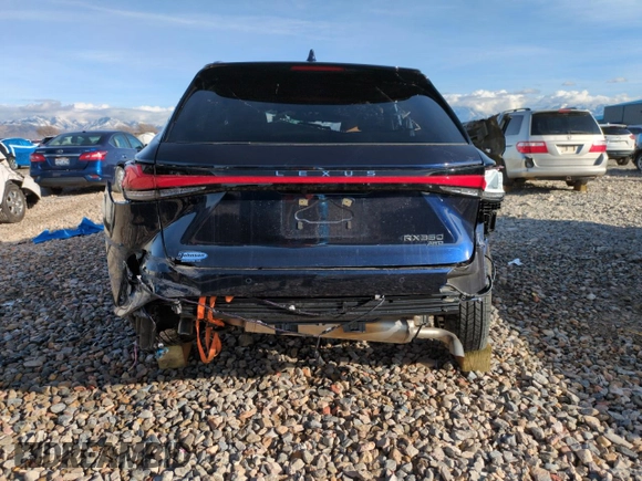 2024 Lexus RX with VIN 2T2BAMCA7RC074760, listed as a Copart auction lot 86424704 with 3,221 mi miles and Salvage Title. Bid and sale history available at carsss.com. Image 6.