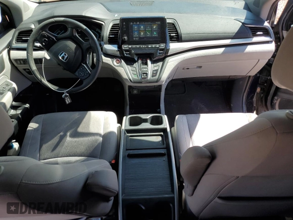 2019 Honda Odyssey EX with VIN 5FNRL6H58KB088138, listed as a Copart auction lot 59811345 with 75,559 mi miles and Salvage title. Bid and sale history available at DreamBid. Image 8.