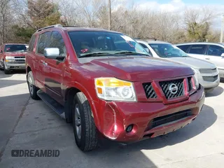 2011 Nissan Armada SV with VIN 5N1AA0ND3BN611820, listed as a IAAI auction lot 41726185 with 246,448 mi miles and . Bid and sale history available at DreamBid. Image 1.