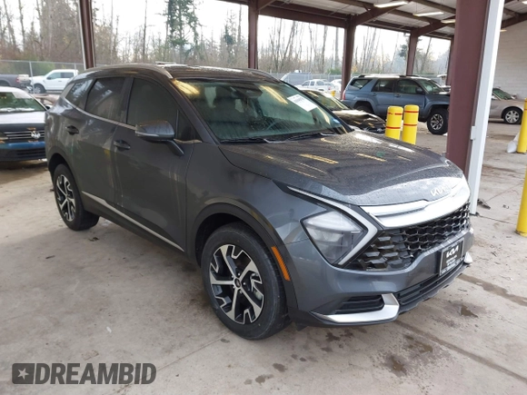 2023 Kia Sportage EX with VIN KNDPVCAG7P7071176, listed as a IAAI auction lot 41045078 with 23,626 mi miles and . Bid and sale history available at DreamBid. Image 1.