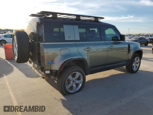 2022 Land Rover Defender SE with VIN SALEP7RU6N2095393, listed as a Copart auction lot 87873935 with 43,015 mi miles and Salvage title. Bid and sale history available at DreamBid. Image 3.