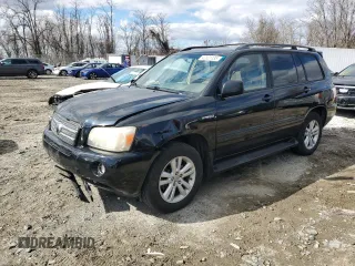 2006 Toyota Highlander Hybrid with VIN JTEDW21A760010354, listed as a Copart auction lot 47521135 with 190,200 mi miles and Salvage Title. Bid and sale history available at carsss.com. Image 1.