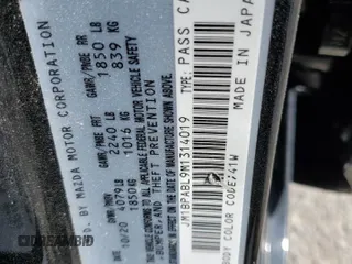 2021 Mazda 3 Select with VIN JM1BPABL9M1314019, listed as a Copart auction lot 51925175 with Not Provided miles and Salvage Title. Bid and sale history available at DreamBid. Image 14.