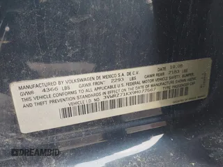 2009 Volkswagen Jetta SE с VIN 3VWRZ71KX9M077567, выставлен на аукционе IAAI как лот 42445517 с пробегом 163 101 миль миль и . История ставок и продаж доступна на DreamBid. Изображение 9.