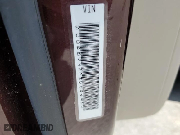 2021 Bentley Flying Spur W12 with VIN SCBBB6ZG9MC084879, listed as a Copart auction lot 54848205 with Not Provided miles and Salvage Title. Bid and sale history available at DreamBid. Image 13.
