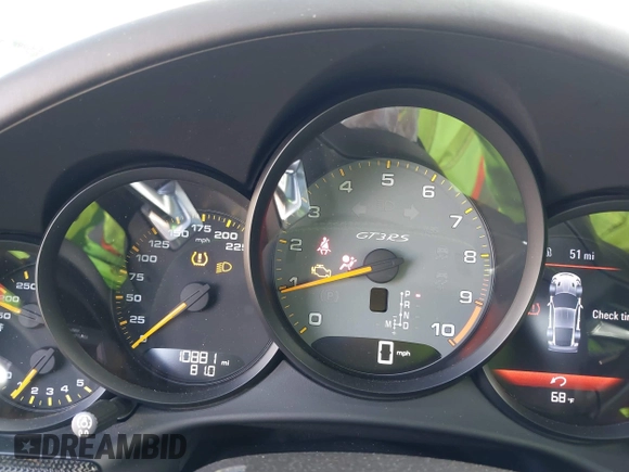 2019 Porsche 911 GT3 RS with VIN WP0AF2A94KS164340, listed as a IAAI auction lot 41319442 with 10,881 mi miles and . Bid and sale history available at DreamBid. Image 7.