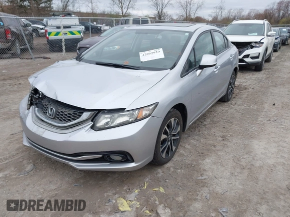 2013 Honda Civic EX-L with VIN 2HGFB2F97DH585930, listed as a IAAI auction lot 42052923 with 187,239 mi miles and . Bid and sale history available at DreamBid. Image 2.