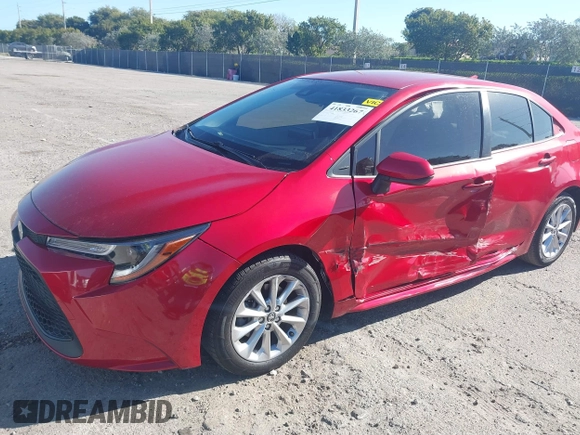 2021 Toyota Corolla LE with VIN JTDVPMAE7MJ145782, listed as a IAAI auction lot 41833267 with 53,296 mi miles. Bid and sale history available at carsss.com. Image 2.