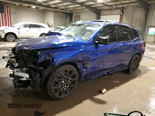 2022 BMW X3 M with VIN 5YM13EC00N9K19250, listed as a Copart auction lot 87113174 with 0 mi miles and Salvage Title. Bid and sale history available at carsss.com. Image 1.
