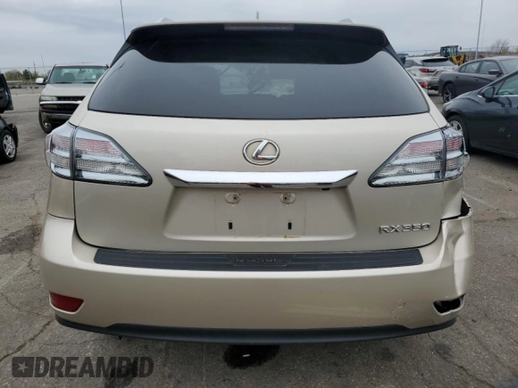 2012 Lexus RX 350 with VIN 2T2BK1BA5CC147158, listed as a Copart auction lot 52593775 with 0 mi miles and Salvage Title. Bid and sale history available at carsss.com. Image 6.