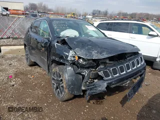 2018 Jeep Compass Limited with VIN 3C4NJDCB5JT200299, listed as a IAAI auction lot 41920241 with 122,217 mi miles. Bid and sale history available at carsss.com. Image 1.
