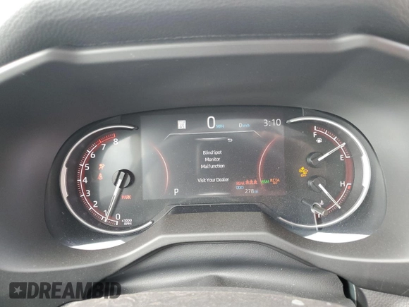 2025 Toyota RAV4 XLE Premium with VIN 2T3A1RFV6SC506604, listed as a Copart auction lot 54878595 with 278 mi miles and Salvage title. Bid and sale history available at DreamBid. Image 9.