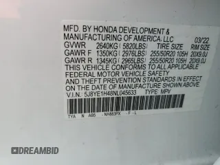 2022 Acura MDX w/Technology Package with VIN 5J8YE1H48NL045633, listed as a Copart auction lot 76291404 with 30,250 mi miles and Salvage Title. Bid and sale history available at carsss.com. Image 13.