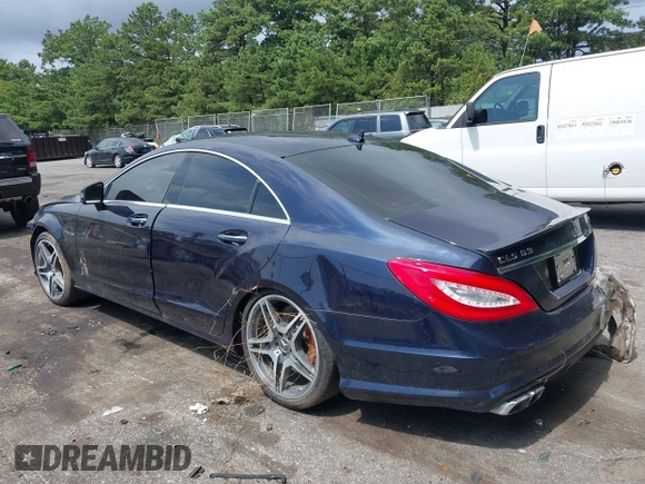 2012 Mercedes-Benz CLS-Class CLS 63 AMG with VIN WDDLJ7EB2CA056734, listed as a IAAI auction lot 40153018 with 34,476 mi miles. Bid and sale history available at carsss.com. Image 3.