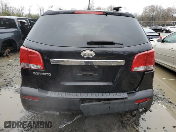 2012 Kia Sorento LX with VIN 5XYKT4A29CG196963, listed as a Copart auction lot 83060574 with 246,500 mi miles and Salvage Title. Bid and sale history available at carsss.com. Image 6.