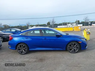 2019 Honda Civic Sedan Sport with VIN 2HGFC2F83KH592715, listed as a IAAI auction lot 41609225 with 1 mi miles. Bid and sale history available at carsss.com. Image 13.