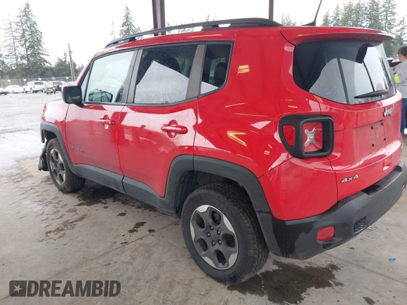 2018 Jeep Renegade Sport with VIN ZACCJBAB2JPH73148, listed as a IAAI auction lot 41991959 with 102,491 mi miles and . Bid and sale history available at DreamBid. Image 3.
