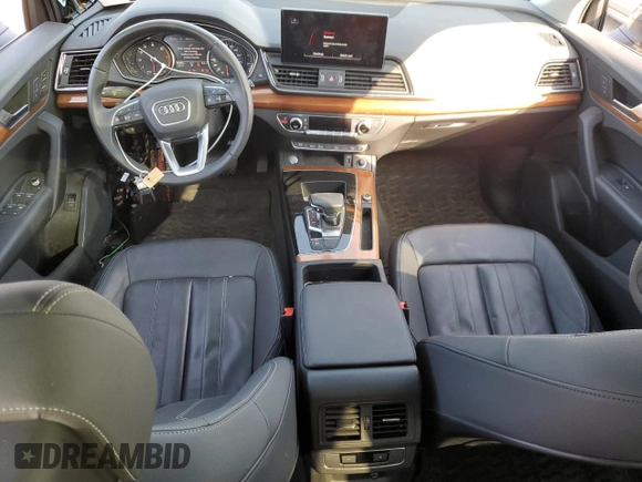 2021 Audi Q5 with VIN WA1AABFY1M2107377, listed as a Copart auction lot 44348435 with 86,408 mi miles and Salvage title. Bid and sale history available at DreamBid. Image 8.
