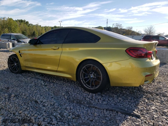 2019 BMW M4 with VIN WBS4Y9C51KAG67433, listed as a Copart auction lot 73016824 with 18,638 mi miles and Non Repairable. Bid and sale history available at carsss.com. Image 2.