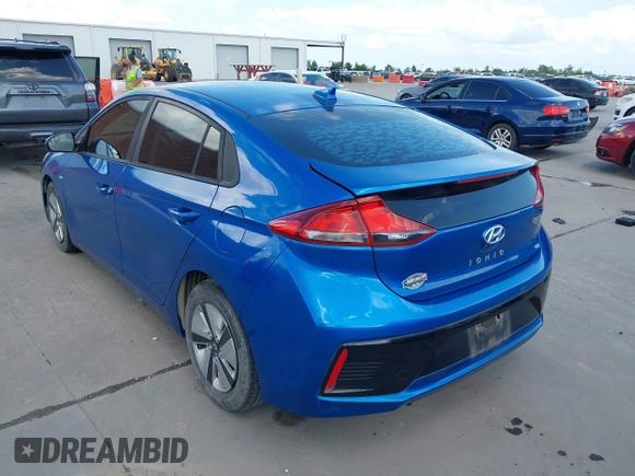 2018 Hyundai Ioniq Blue with VIN KMHC65LC9JU065210, listed as a IAAI auction lot 42087460 with 162,899 mi miles and . Bid and sale history available at DreamBid. Image 3.