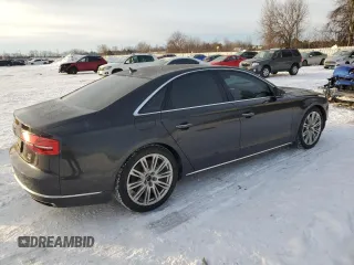 2016 Audi A8 with VIN WAUJRAFD5GN007742, listed as a Copart auction lot 44698375 with 110,830 mi miles and Salvage title. Bid and sale history available at DreamBid. Image 3.