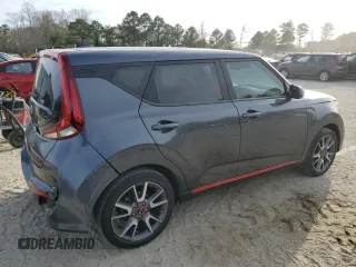 2021 Kia Soul GT-Line with VIN KNDJ63AUXM7788708, listed as a Copart auction lot 49803175 with 47,564 mi miles and Salvage Title. Bid and sale history available at DreamBid. Image 3.