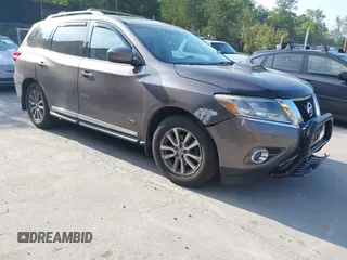 2014 Nissan Pathfinder SV Hybrid with VIN 5N1CR2MM3EC650776, listed as a IAAI auction lot 42843363 with 152,908 mi miles and . Bid and sale history available at DreamBid. Image 1.