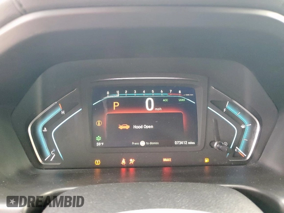 2019 Honda Odyssey EX-L with VIN 5FNRL6H72KB059123, listed as a Copart auction lot 51424205 with 73,412 mi miles and Salvage Title. Bid and sale history available at carsss.com. Image 9.