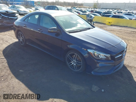 2018 Mercedes-Benz CLA 250 with VIN WDDSJ4EB3JN694801, listed as a IAAI auction lot 41815709 with 63,802 mi miles and . Bid and sale history available at DreamBid. Image 1.