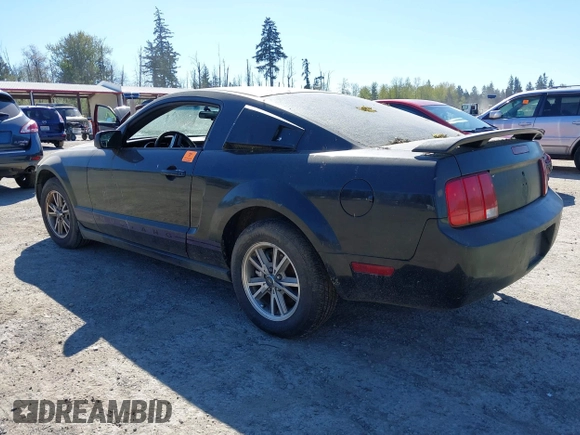 2005 Ford Mustang Deluxe with VIN 1ZVFT80N455171384, listed as a IAAI auction lot 42068853 with 258,491 mi miles. Bid and sale history available at carsss.com. Image 3.