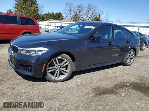 2019 BMW 6 Series 640i xDrive with VIN WBAJV6C56KBK08937, listed as a Copart auction lot 50201275 with 9,000 mi miles and Salvage Title. Bid and sale history available at carsss.com. Image 1.
