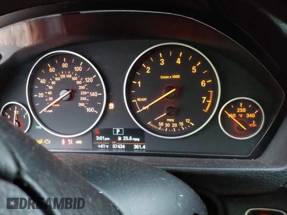 2018 BMW 3 Series 320i with VIN WBA8E1G56JNU91008, listed as a IAAI auction lot 41247490 with 57,434 mi miles. Bid and sale history available at carsss.com. Image 7.