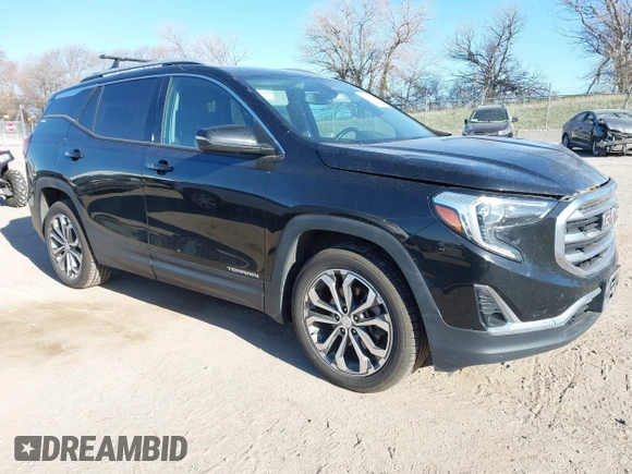 2019 GMC Terrain SLT with VIN 3GKALVEX9KL320166, listed as a IAAI auction lot 42006179 with 98,652 mi miles. Bid and sale history available at carsss.com. Image 1.