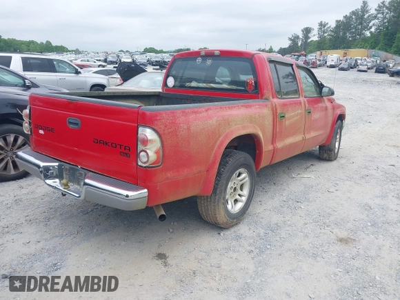 2004 Dodge Dakota SLT with VIN 1D7HL48N84S717599, listed as a IAAI auction lot 42132810 with 305,900 mi miles and . Bid and sale history available at carsss.com. Image 4.