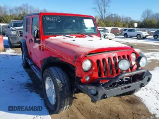 2018 Jeep Wrangler JK Unlimited Sport with VIN 1C4BJWDG9JL874850, listed as a IAAI auction lot 41482613 with 80,669 mi miles. Bid and sale history available at carsss.com. Image 6.