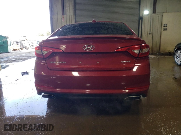 2017 Hyundai Sonata Sport with VIN 5NPE34AF5HH584093, listed as a Copart auction lot 48558775 with 54,950 mi miles and Salvage Title. Bid and sale history available at carsss.com. Image 6.