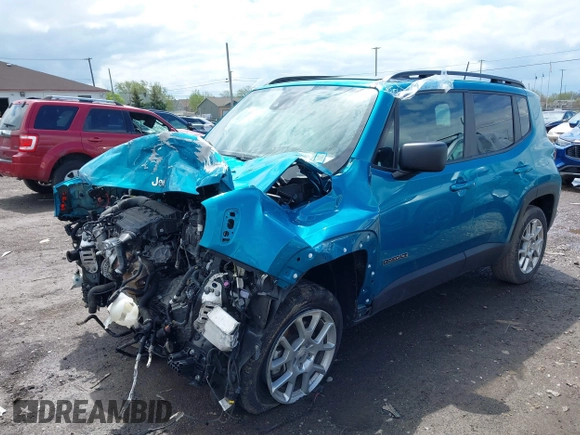 2022 Jeep Renegade Latitude with VIN ZACNJDB1XNPN66679, listed as a IAAI auction lot 42195768 with 31,272 mi miles and . Bid and sale history available at DreamBid. Image 16.