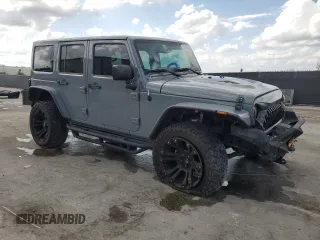 2017 Jeep Wrangler Unlimited 75th Anniversary with VIN 1C4BJWEG6HL676557, listed as a Copart auction lot 55426945 with 75,741 mi miles and Salvage title. Bid and sale history available at DreamBid. Image 4.