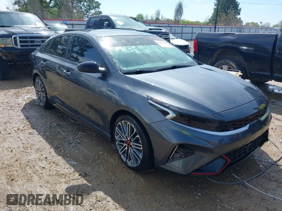 2022 Kia Forte GT with VIN 3KPF44AC4NE424181, listed as a IAAI auction lot 41857816 with 52,832 mi miles. Bid and sale history available at carsss.com. Image 1.