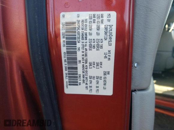 2006 Chrysler Town & Country LWB Touring with VIN 2A4GP54LX6R739154, listed as a Copart auction lot 78887614 with 101,001 mi miles and Salvage Title. Bid and sale history available at carsss.com. Image 13.