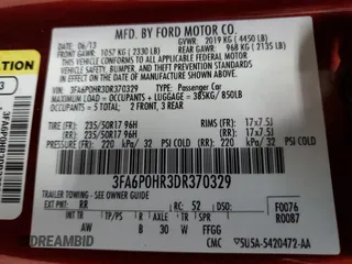2013 Ford Fusion SE с VIN 3FA6P0HR3DR370329, выставлен на аукционе Copart как лот 64220235 с пробегом 146 120 миль миль и Чистый • Clean title. История ставок и продаж доступна на DreamBid. Изображение 12.