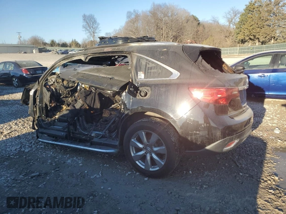 2015 Acura MDX Advance with VIN 5FRYD3H86FB002623, listed as a Copart auction lot 87800625 with Not Provided miles and Salvage Title. Bid and sale history available at DreamBid. Image 2.
