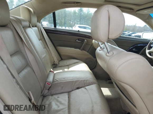 2008 Acura RL z VIN JH4KB16588C000462, wystawiony jako Copart lot #50938695 z przebiegiem 209 209 mil mil oraz Nie do naprawy • Non repairable. Historia ofert i sprzedaży dostępna na DreamBid. Obrazek 10.